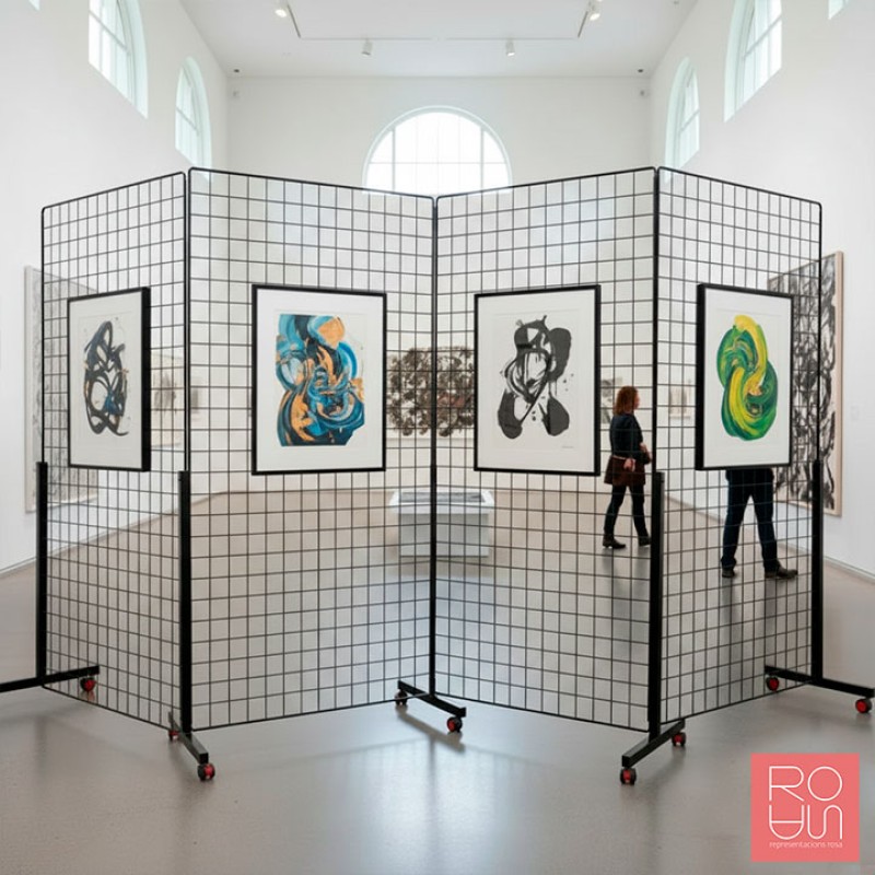 Expositor de Reixa Metàl·lica Modular amb rodes